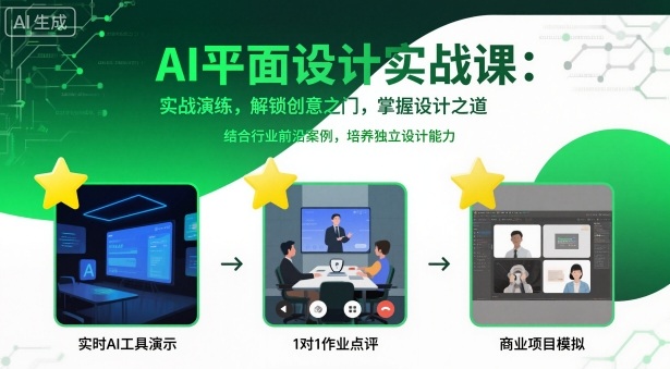 AI平面设计实战课,实战演练,解锁创意之门,掌握设计之道