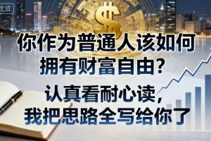 付费文章：你作为普通人该如何拥有财富自由？认真看耐心读，我把思路全写给你了