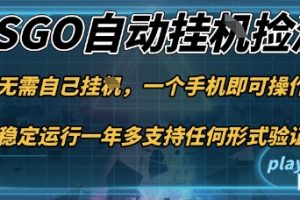 游戏自动挂G捡漏，一个手机即可操作，当天可操作见到结果，新手小白轻松月入1W+【揭秘】