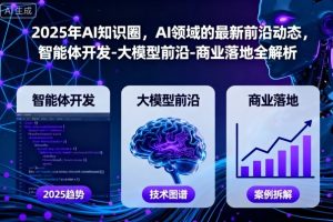 2025年AI知识圈，AI领域的最新前沿动态，智能体开发-大模型前沿-商业落地全解析