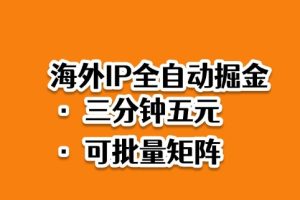 海外ip全自动掘金,2025必做蓝海项目,3分钟落地,矩阵直接开干【揭秘】